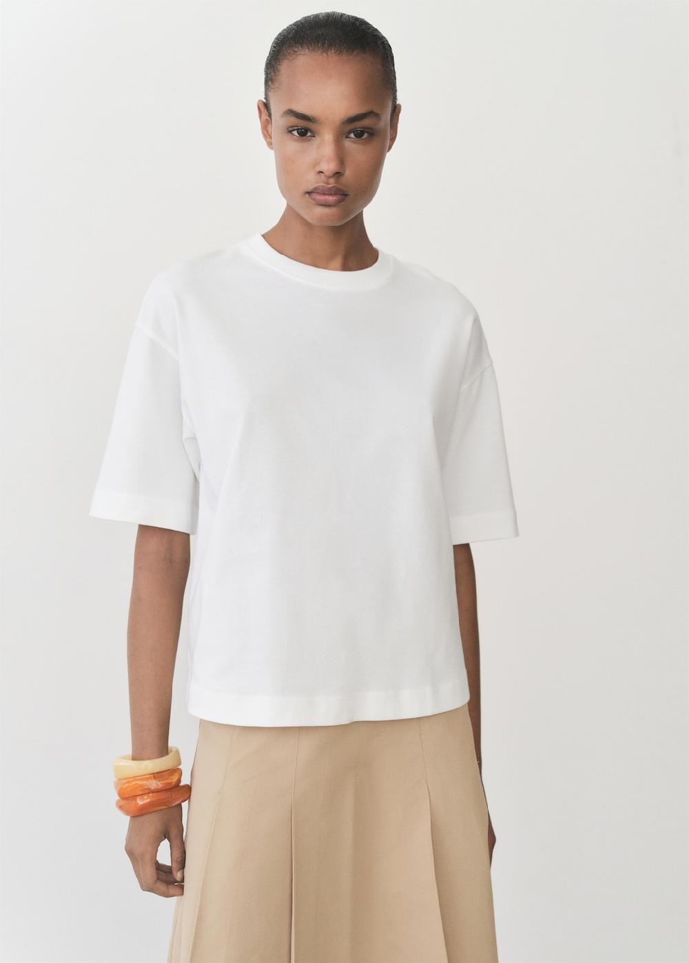 Mango Camiseta algodón oversize