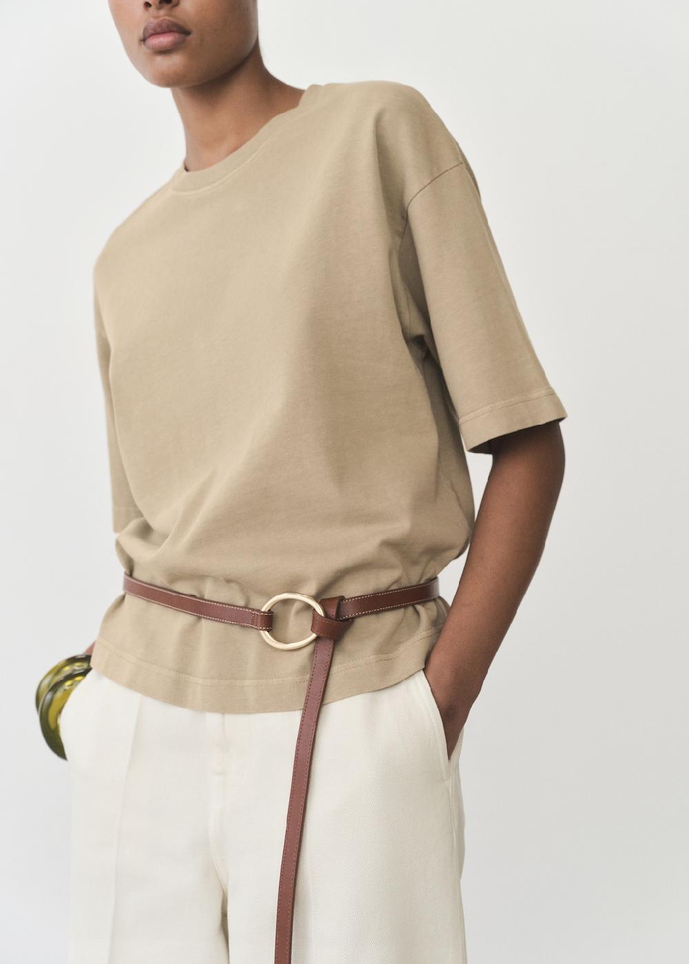 Mango Camiseta algodón oversize