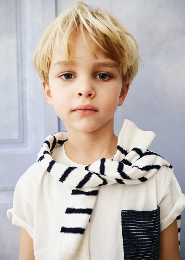 Mango Camiseta Algodón Parche