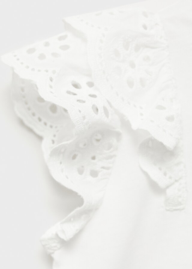 Mango Camiseta Algodón Volantes