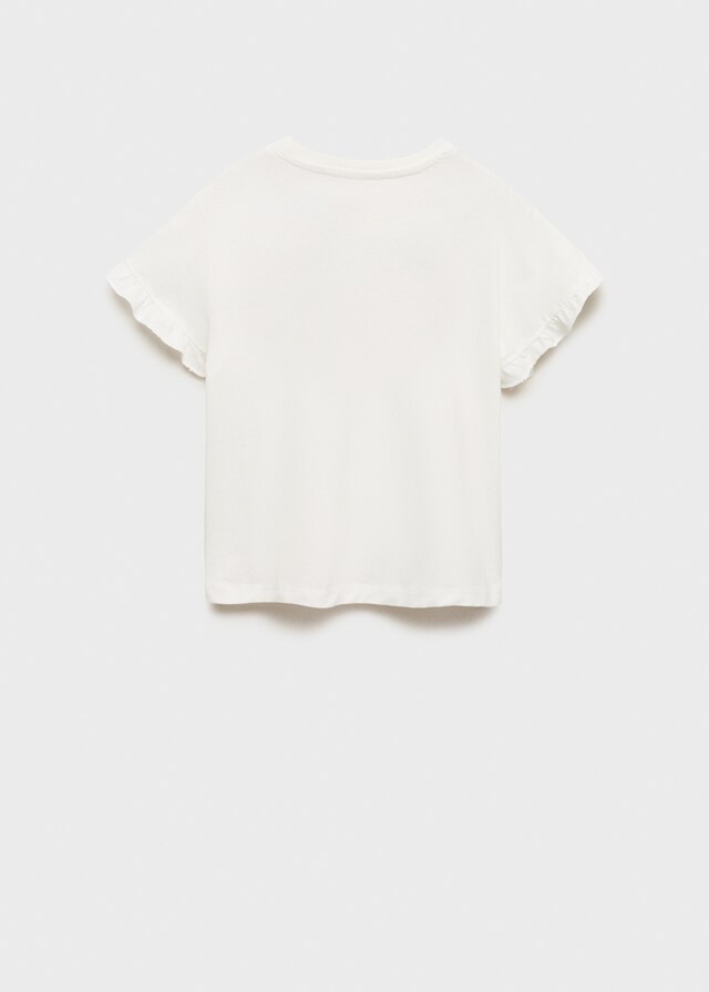 Mango Camiseta Bordada Volantes
