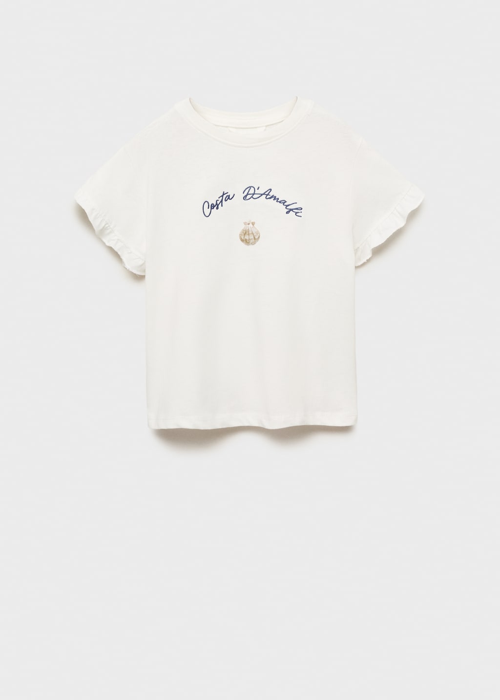 Mango Camiseta bordada volantes