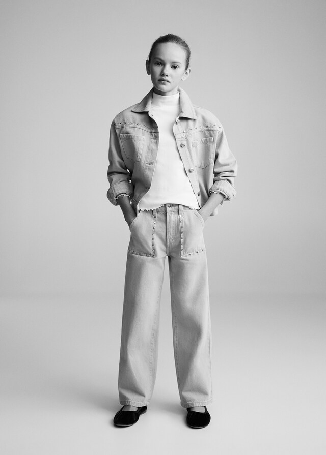 Mango Camiseta Canalé Cuello Alto