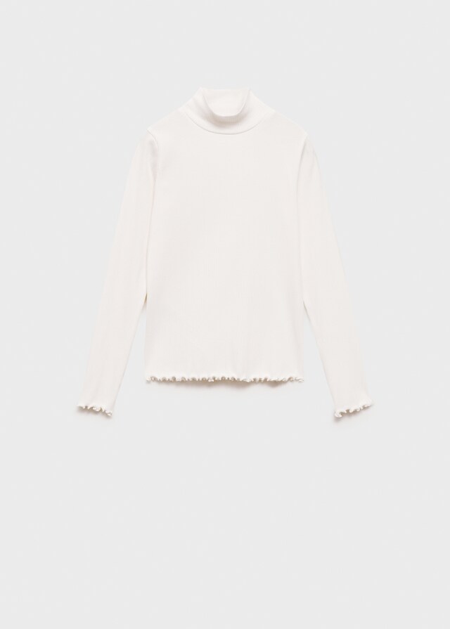 Mango Camiseta Canalé Cuello Alto