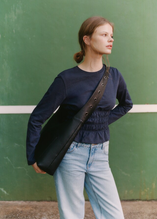 Mango Camiseta Cintura Fruncida