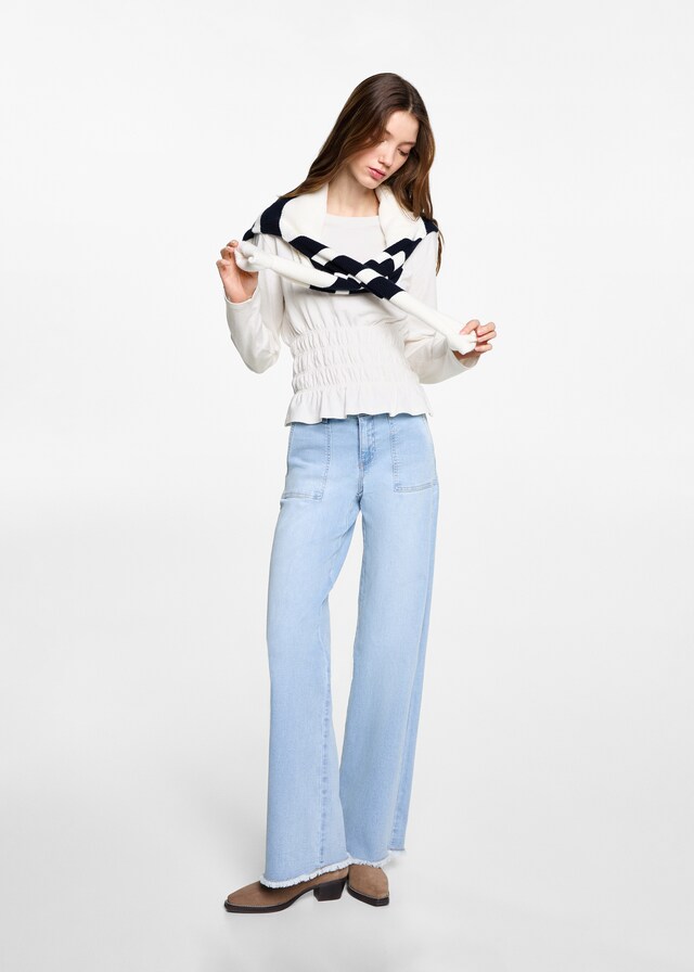 Mango Camiseta Cintura Fruncida