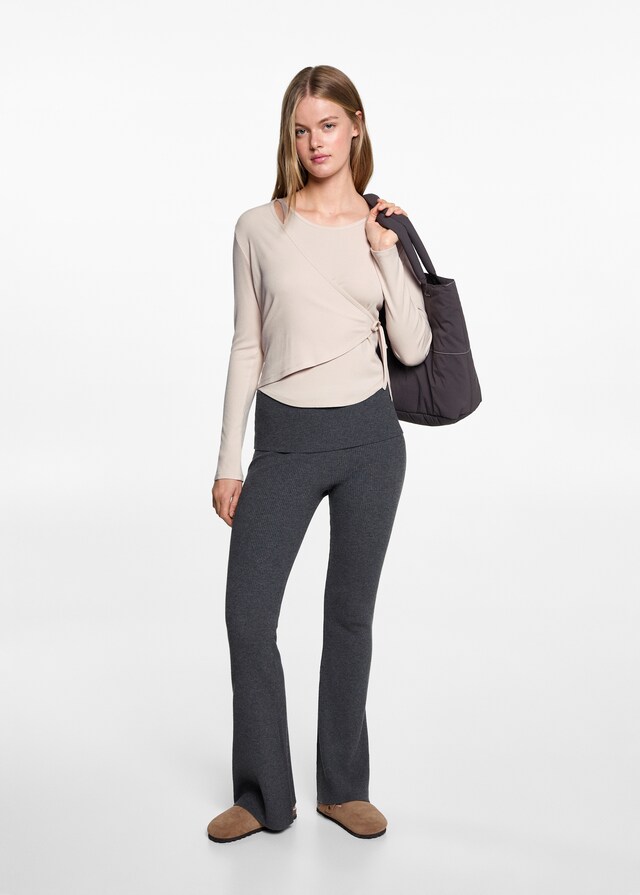 Mango Camiseta Cruzada Lazo