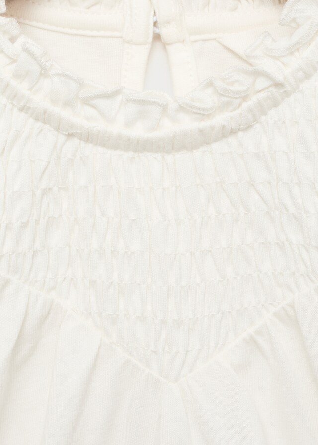 Mango Camiseta Cuello Fruncido