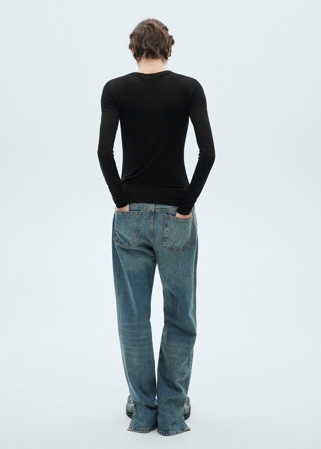 Mango Camiseta Entallada Manga Larga