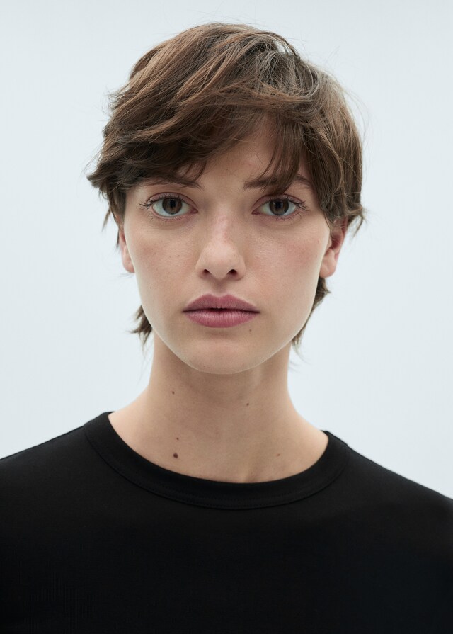 Mango Camiseta Entallada Manga Larga