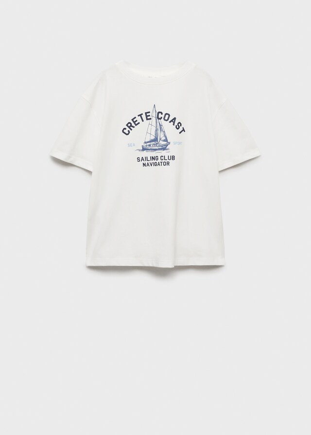 Mango Camiseta Estampada Algodón