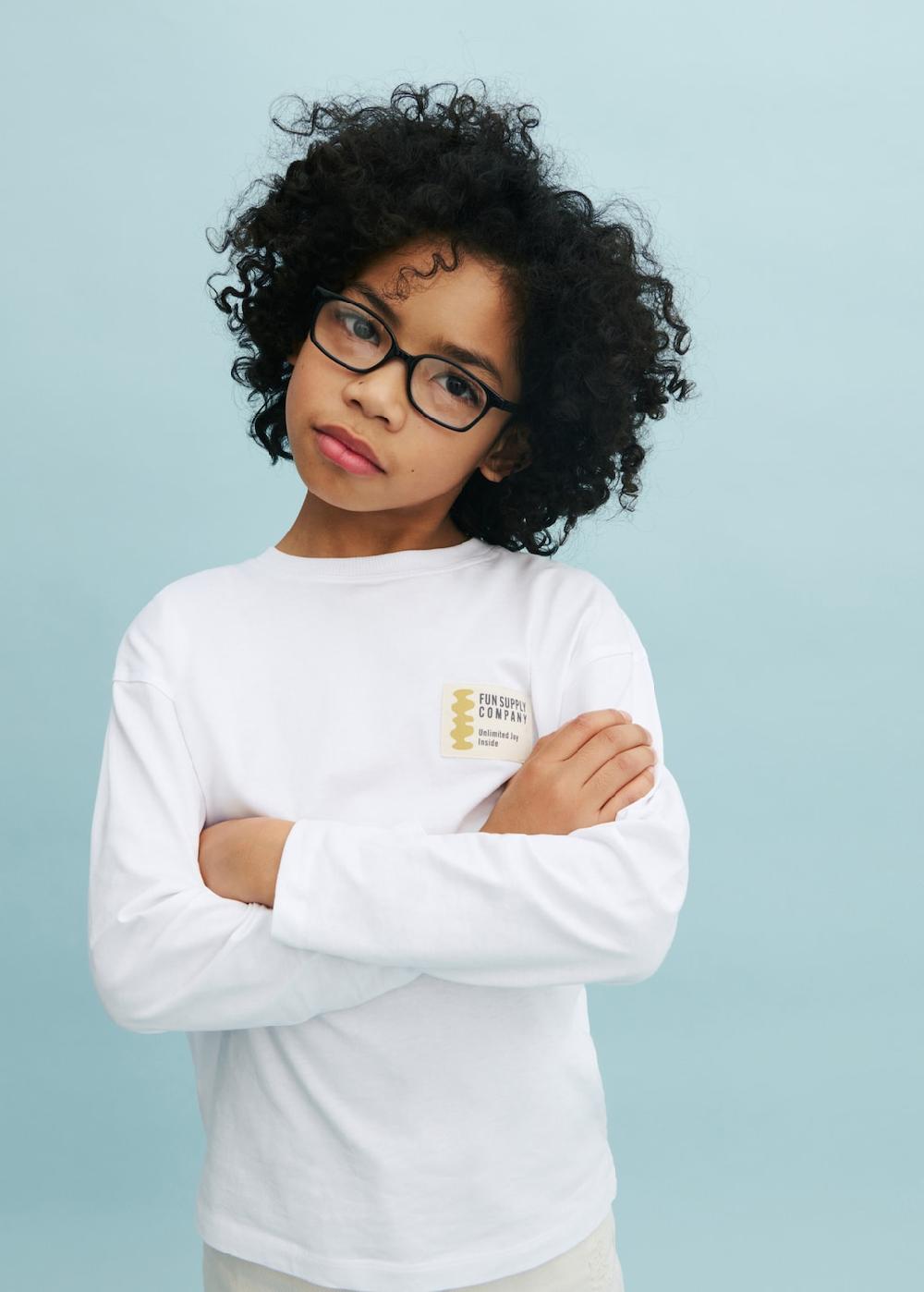 Mango Camiseta estampada algodón