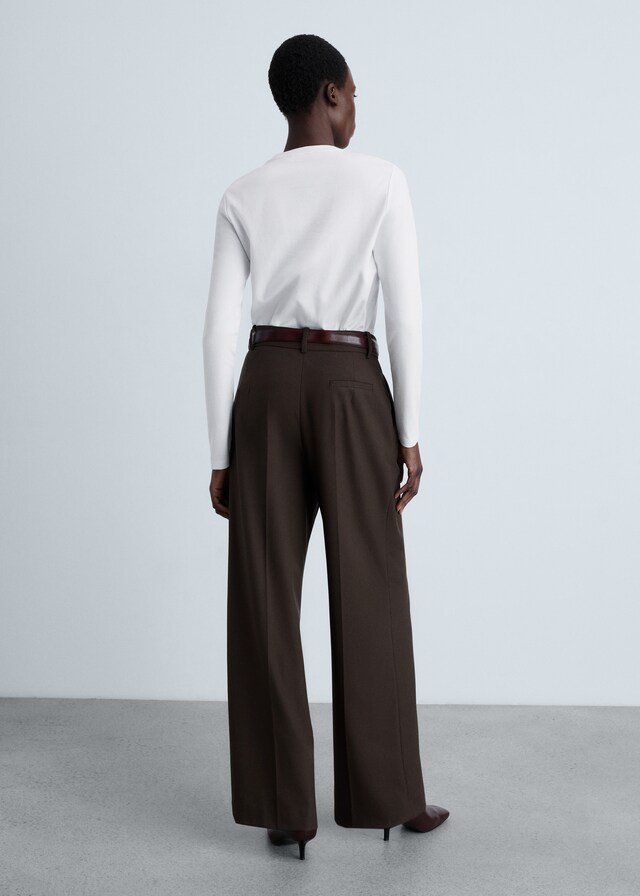 Mango Camiseta Fina Cuello Redondo