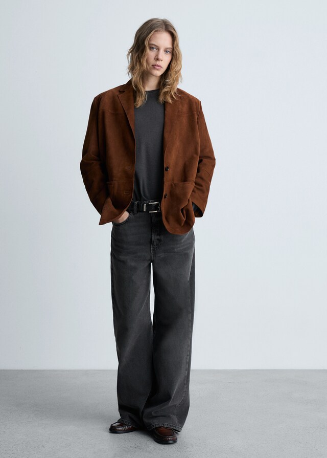 Mango Camiseta Fina Cuello Redondo