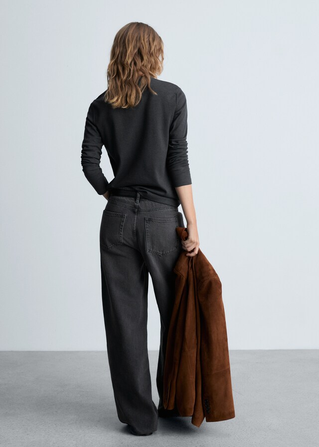 Mango Camiseta Fina Cuello Redondo