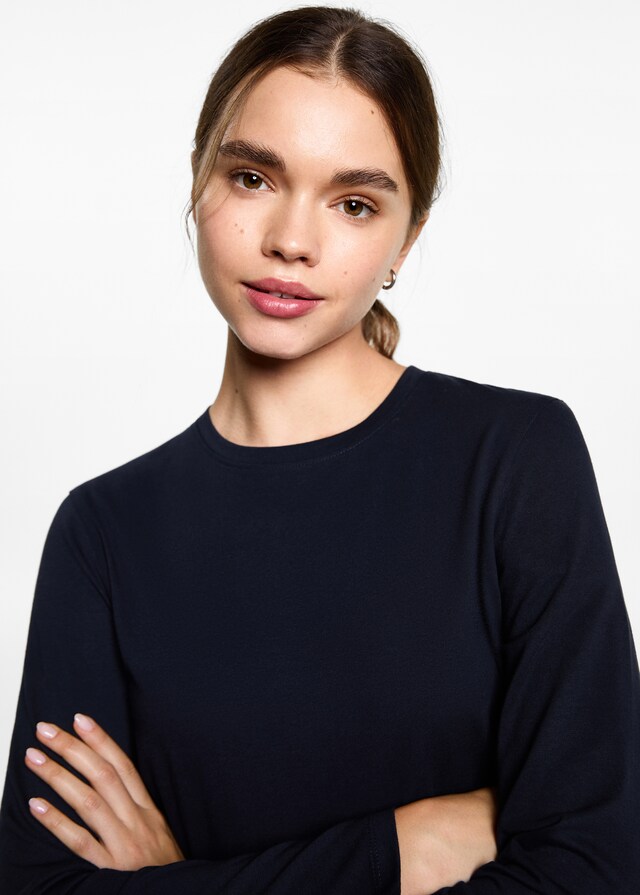 Mango Camiseta Frunces Decorativos