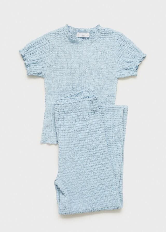 Mango Camiseta Fruncida Manga Corta