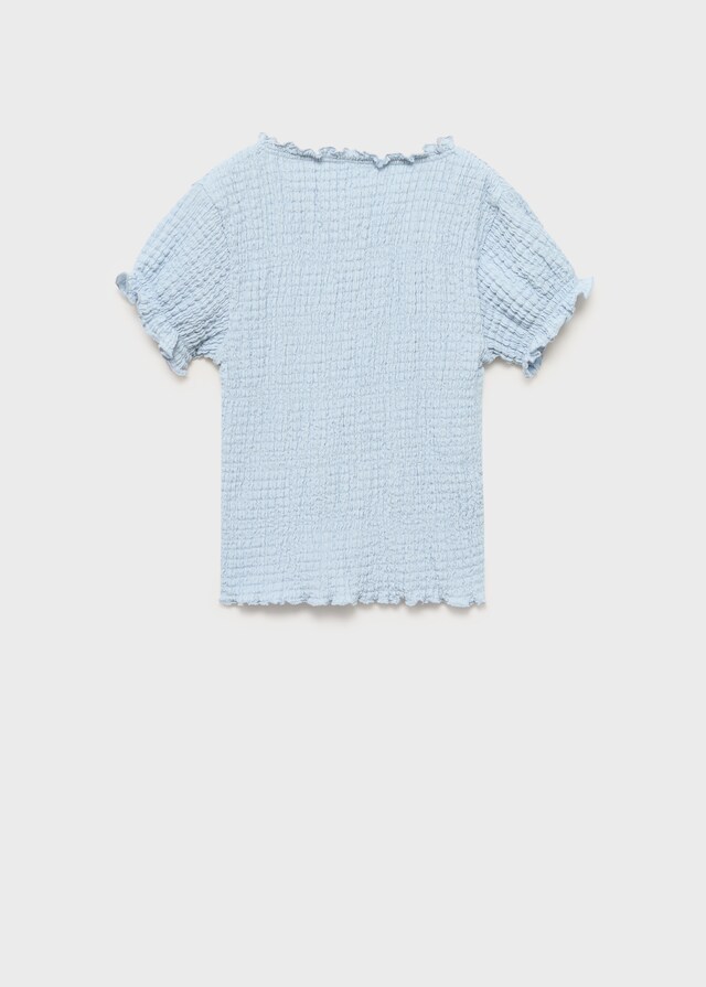 Mango Camiseta Fruncida Manga Corta