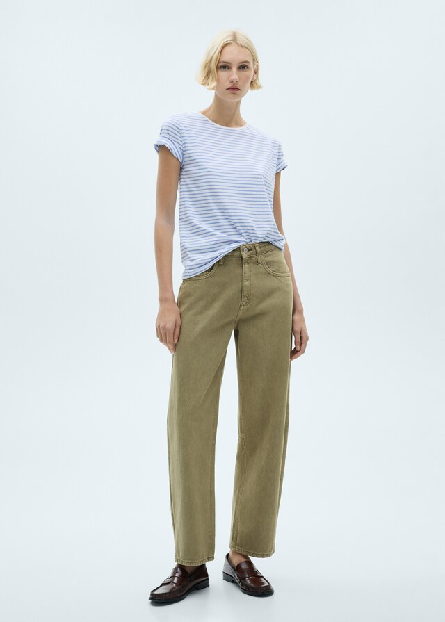 Mango Camiseta Manga Corta Rayas