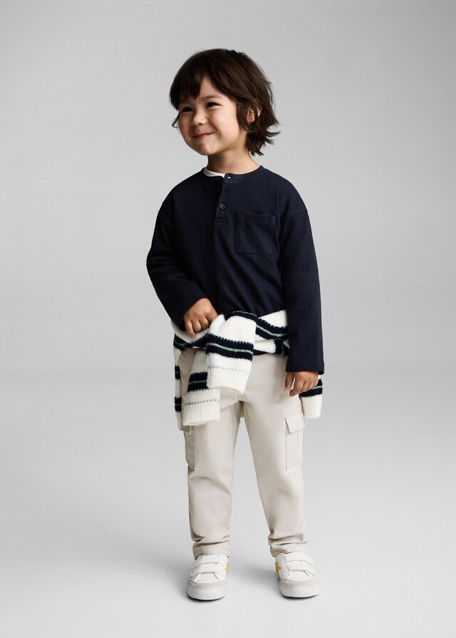 Mango Camiseta Manga Larga Botones