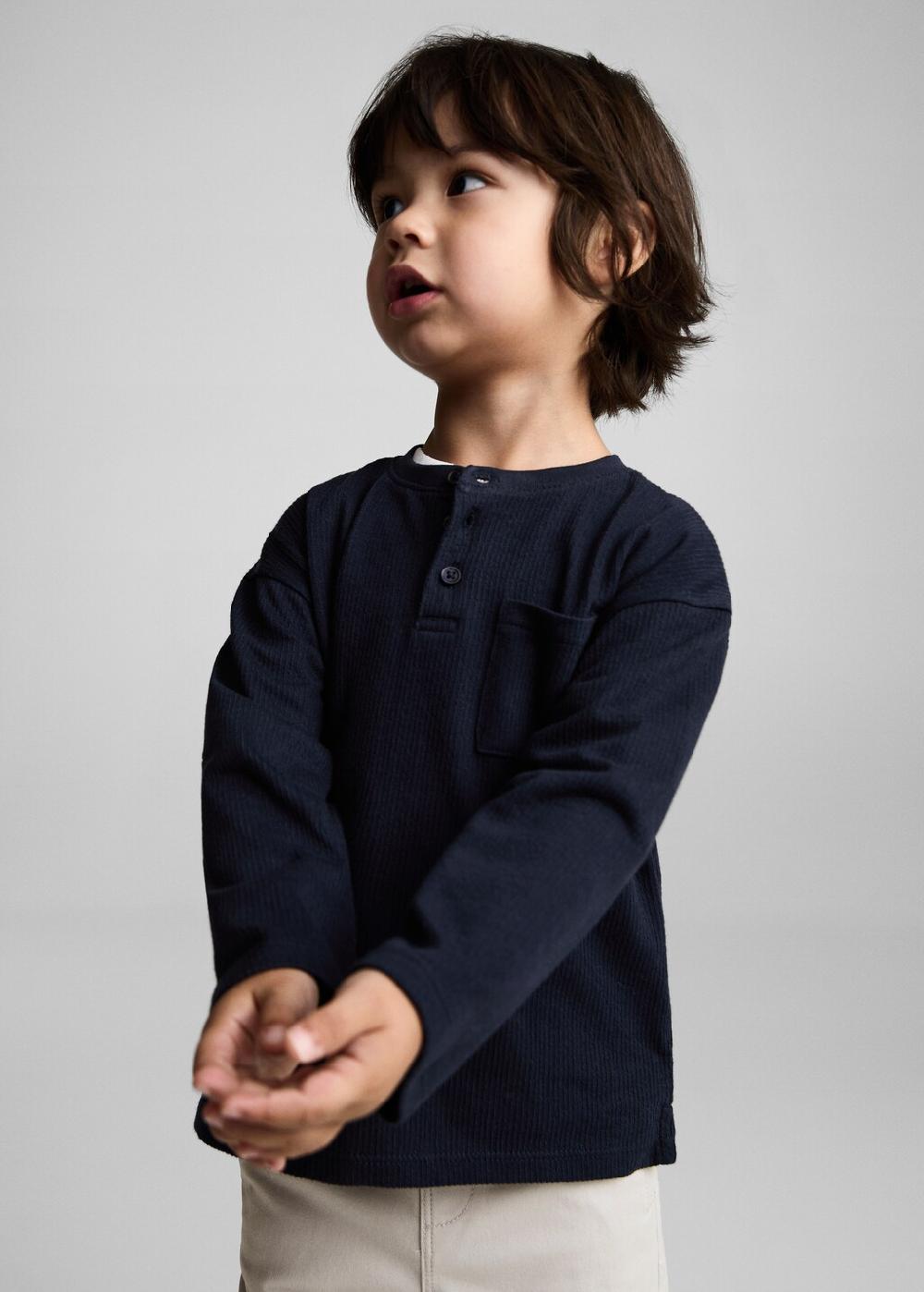 Mango Camiseta manga larga botones