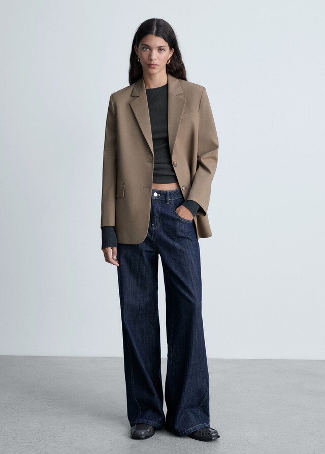 Mango Camiseta Manga Larga Canalé