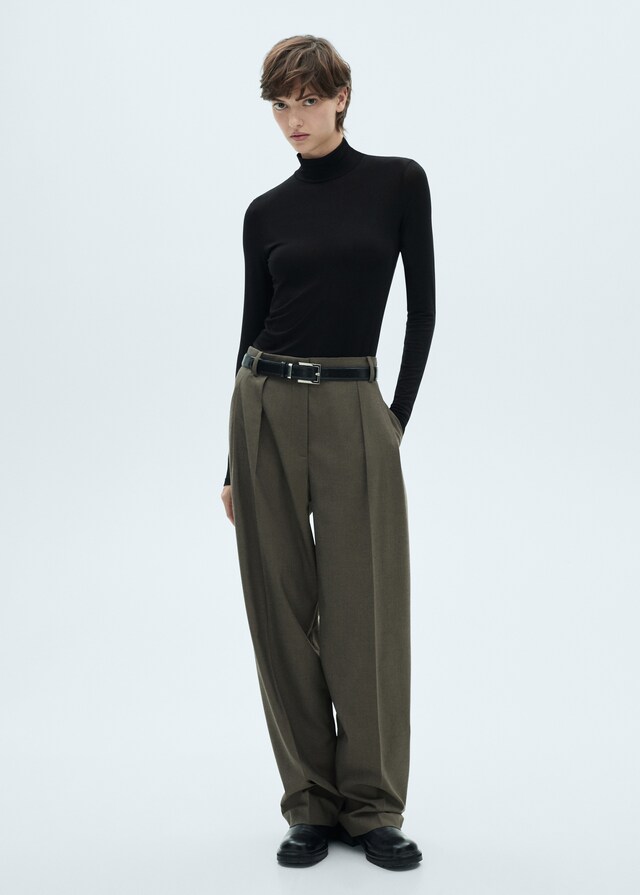 Mango Camiseta Manga Larga Cuello Alto