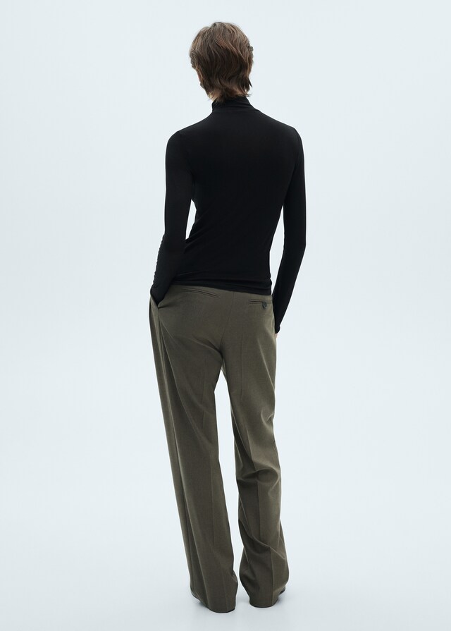 Mango Camiseta Manga Larga Cuello Alto