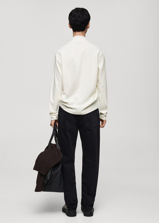 Mango Camiseta Manga Larga Cuello Perkins