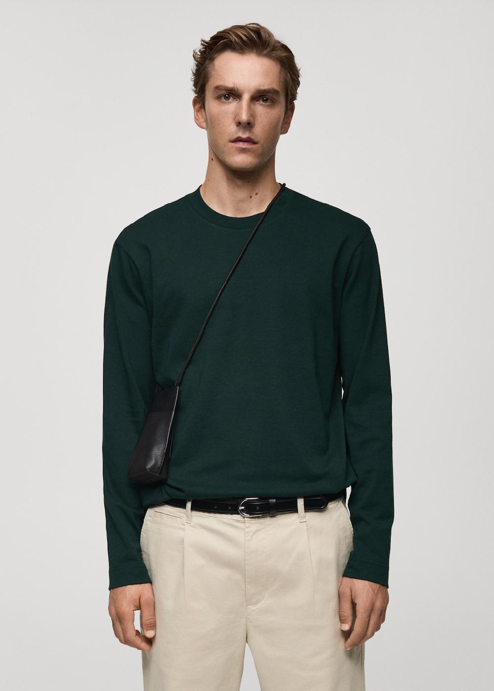 Mango Camiseta manga larga regular fit