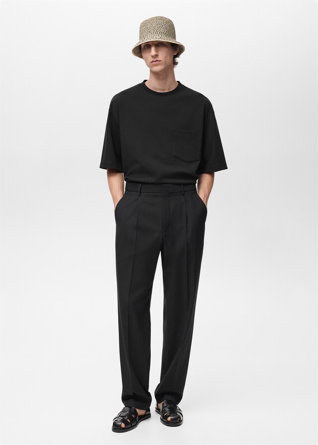 Mango Camiseta Oversized Bolsillo