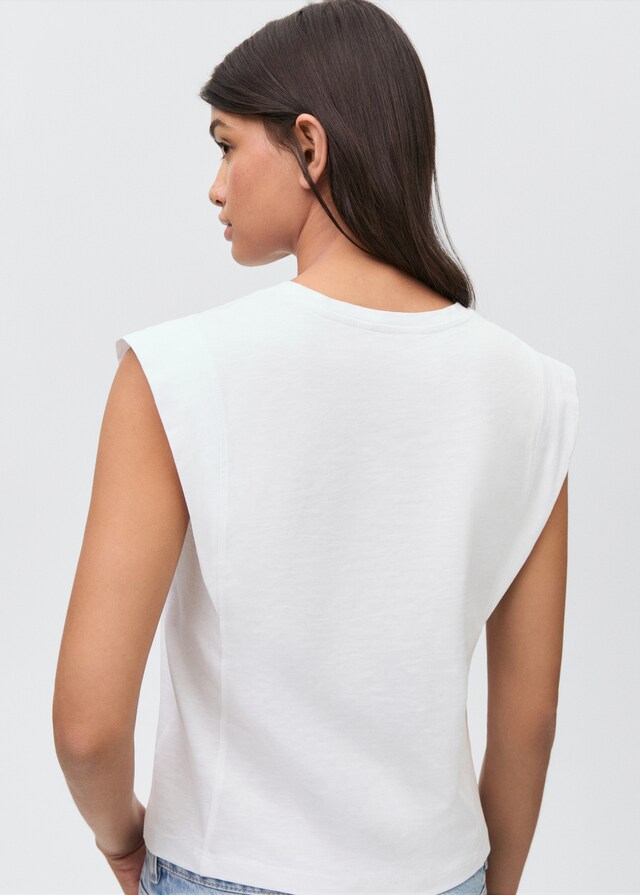 Mango Camiseta Pliegues