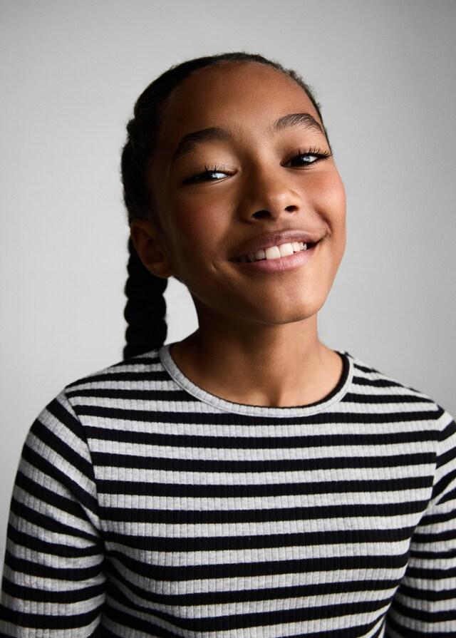 Mango Camiseta Rayas Canalé