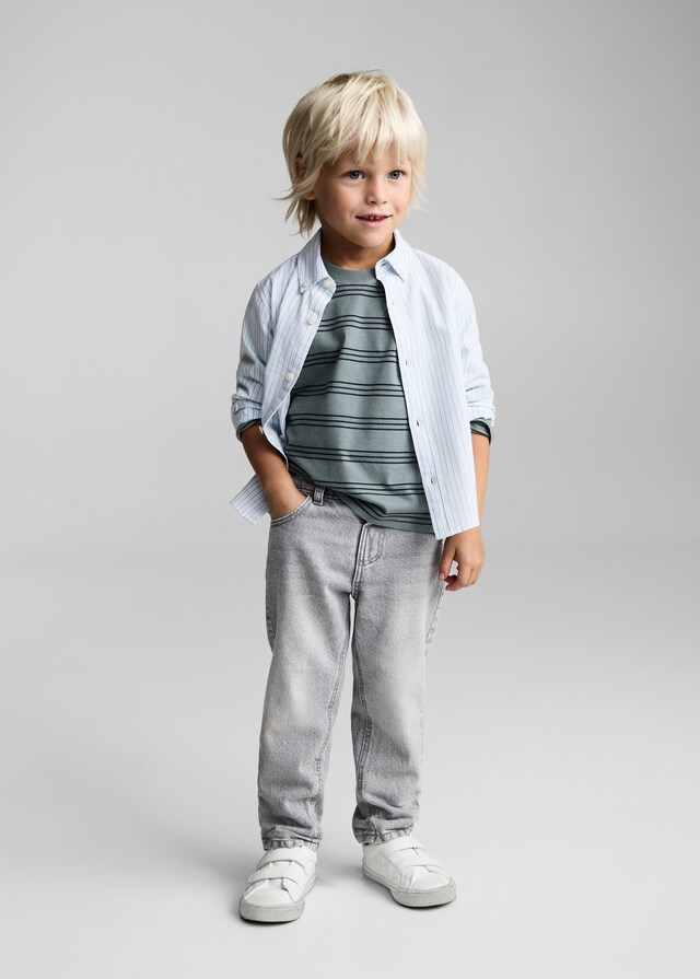 Mango Camiseta Rayas Triples