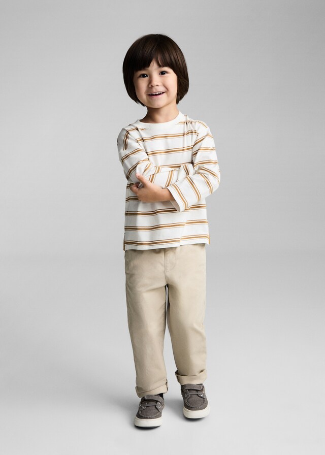 Mango Camiseta Rayas Triples