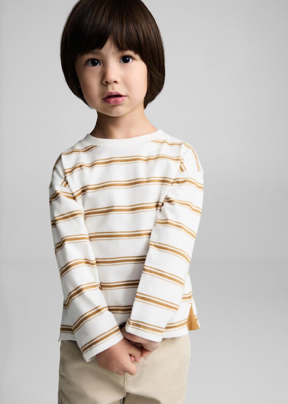 Mango Camiseta rayas triples