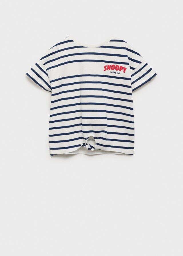 Mango Camiseta Snoopy Rayas Nudo