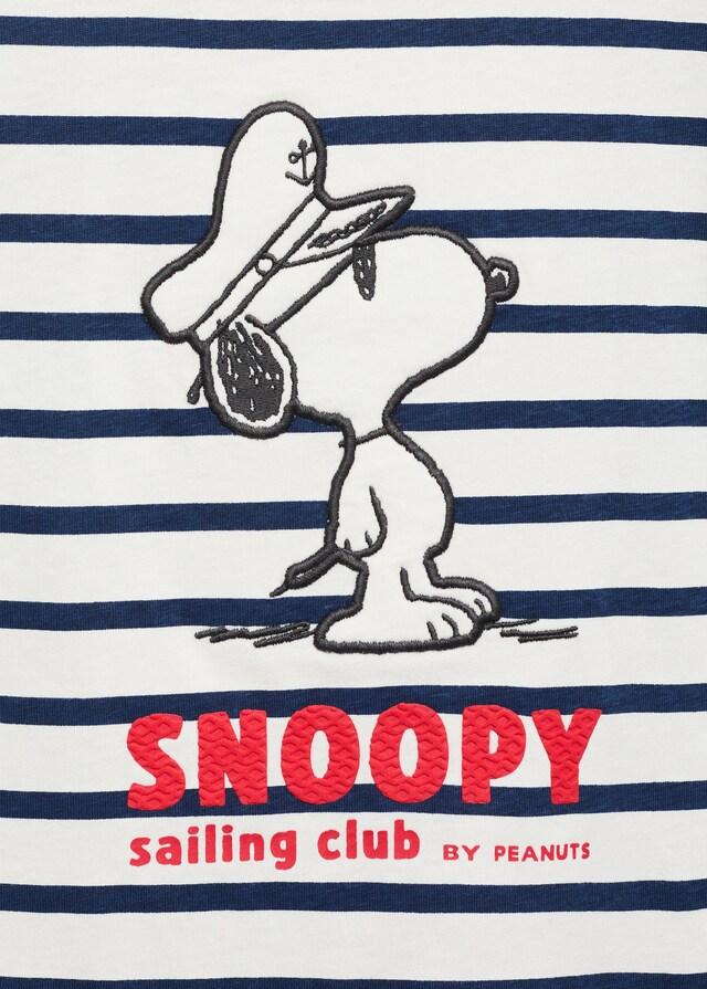 Mango Camiseta Snoopy Rayas Nudo