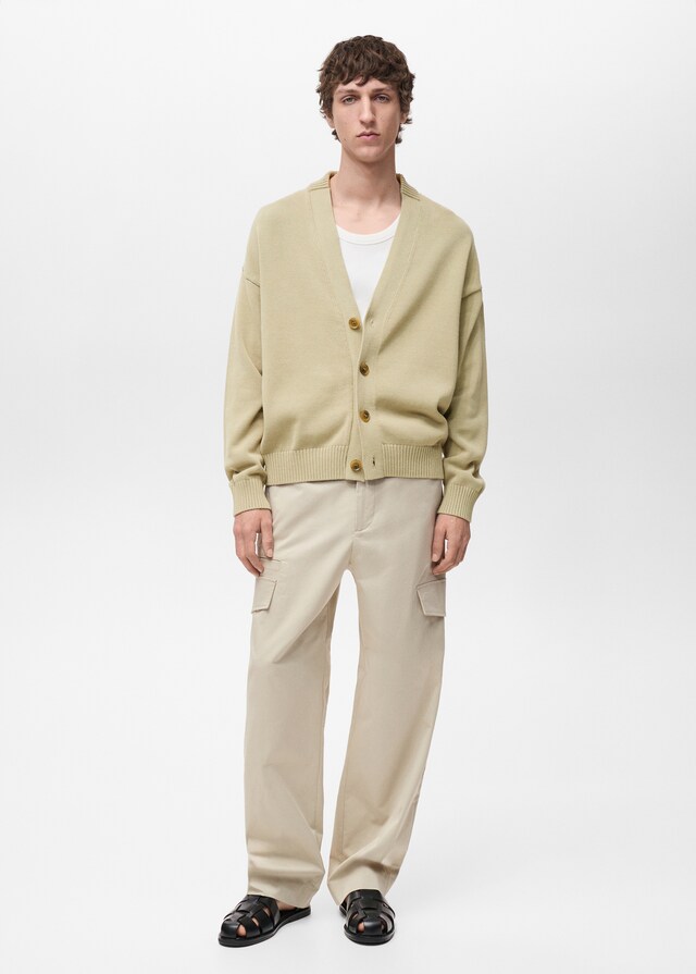 Mango Cárdigan Punto Algodón Botones