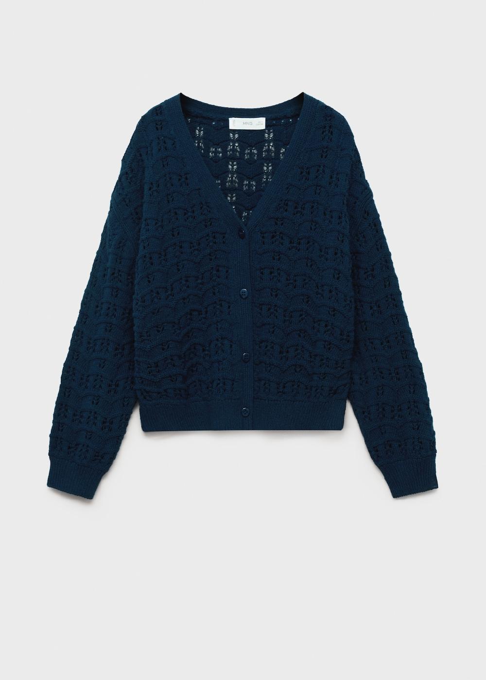 Mango Cárdigan punto calado