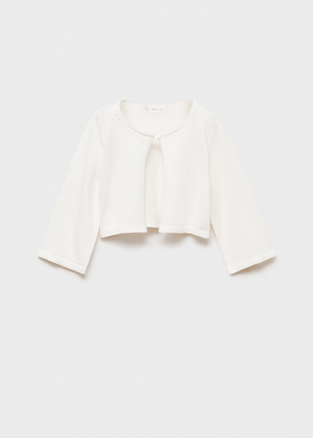 Mango Cárdigan Punto Detalles Calados