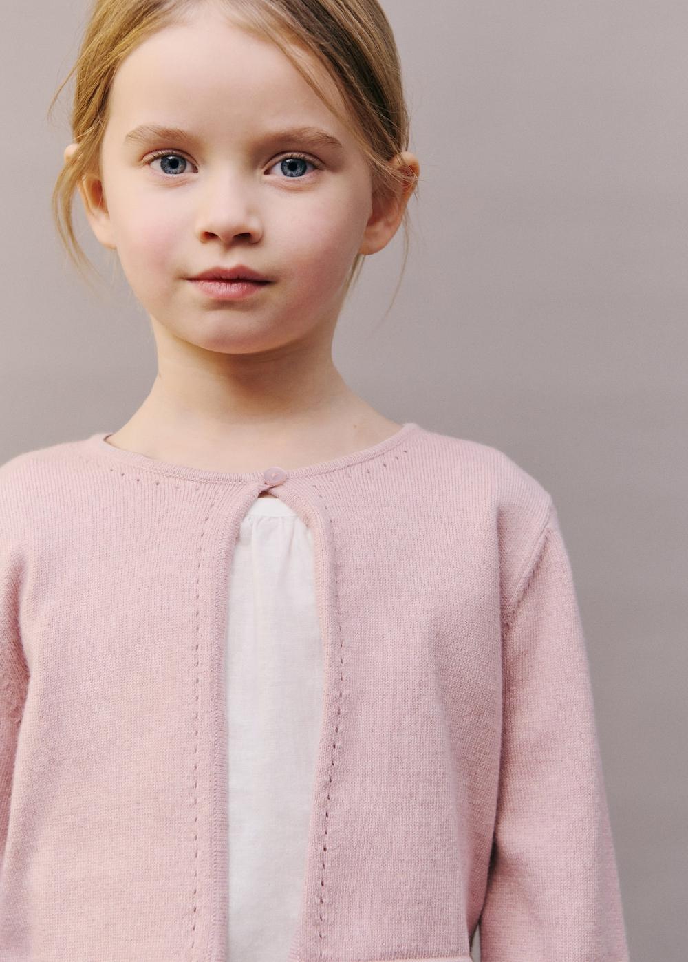 Mango Cárdigan punto detalles calados