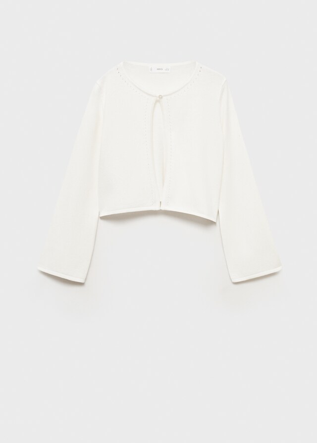 Mango Cardigan Punto Fino Algodón