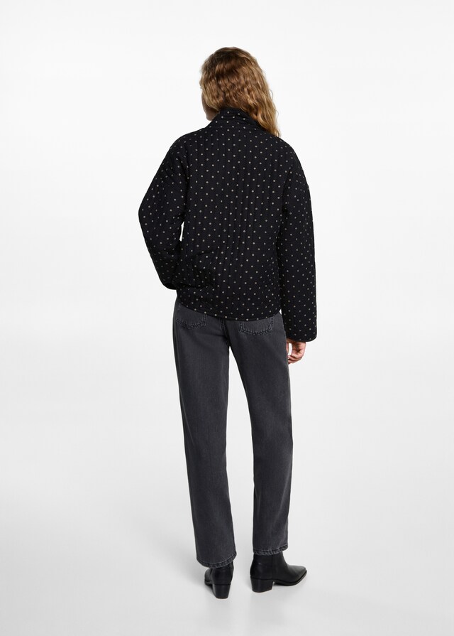 Mango Cazadora Algodón Acolchada