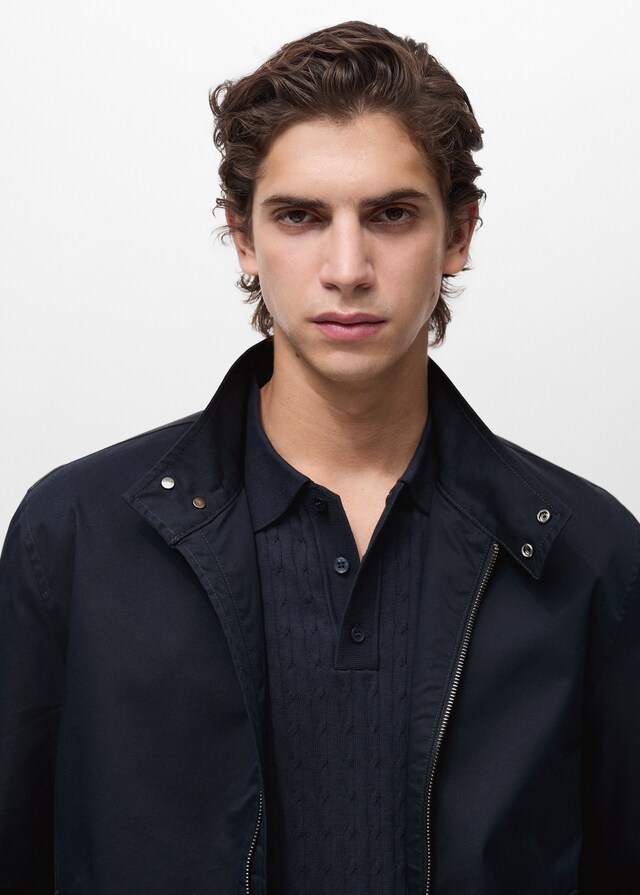 Mango Cazadora Algodón Water Repellent