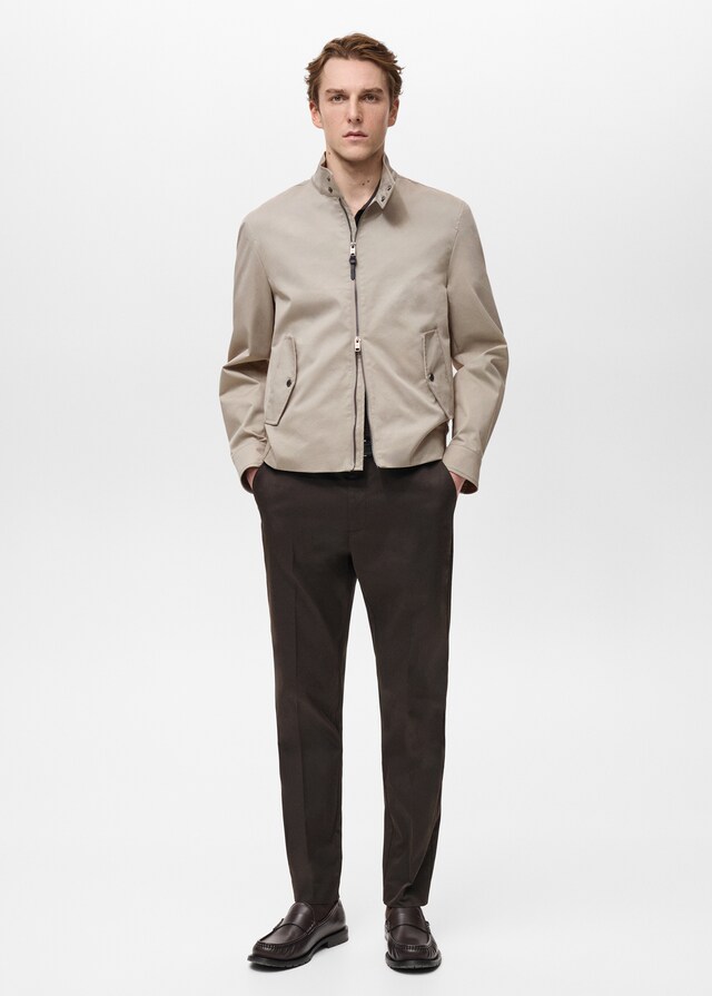 Mango Cazadora Algodón Water Repellent