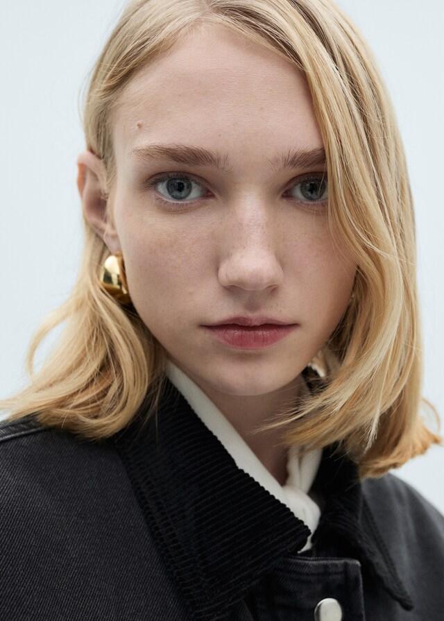 Mango Cazadora Bolsillos Cuello Pana