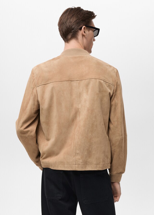 Mango Cazadora Bomber Piel Ante