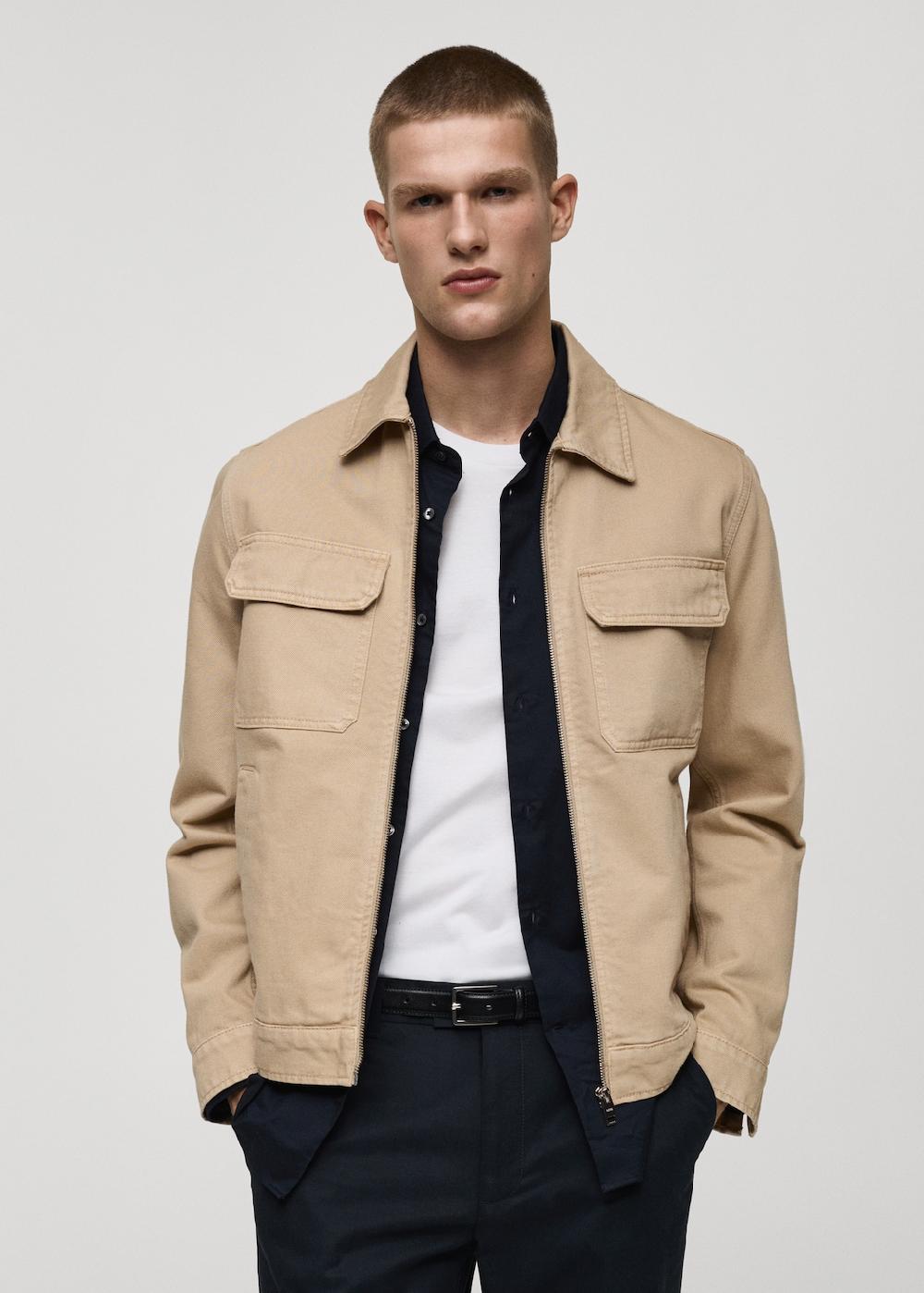 Mango Cazadora vaquera bolsillos