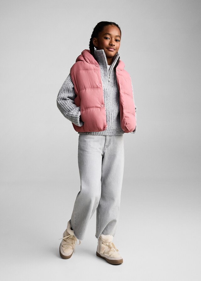 Mango Chaleco Acolchado Capucha